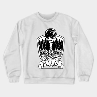 Run Forever - Moon Emblem - Simple Version Crewneck Sweatshirt